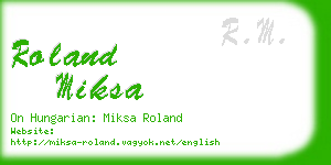 roland miksa business card